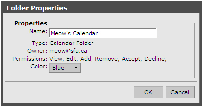 Properties Displayed